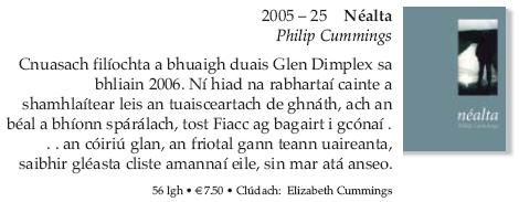 Néalta Philip Cummings First Prize in Dimplex Irish Poetry Competition 2006